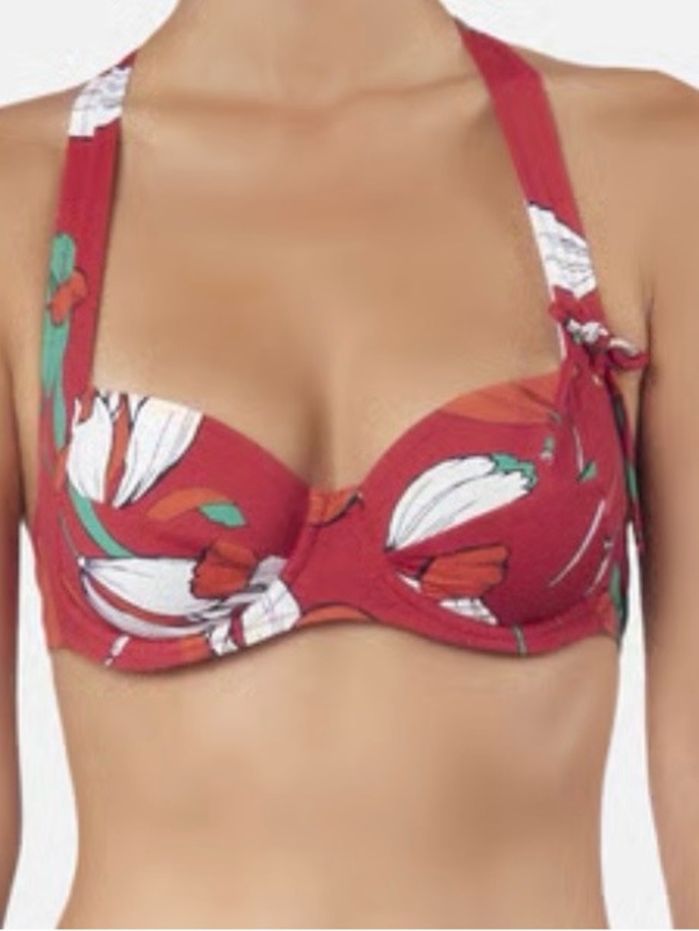 Huit Paris floral Halter Bikini Top